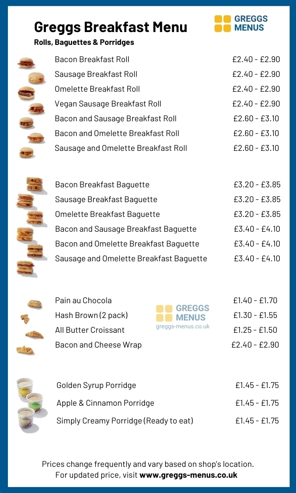 Greggs prices discount