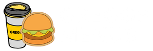 greggs menu logo white